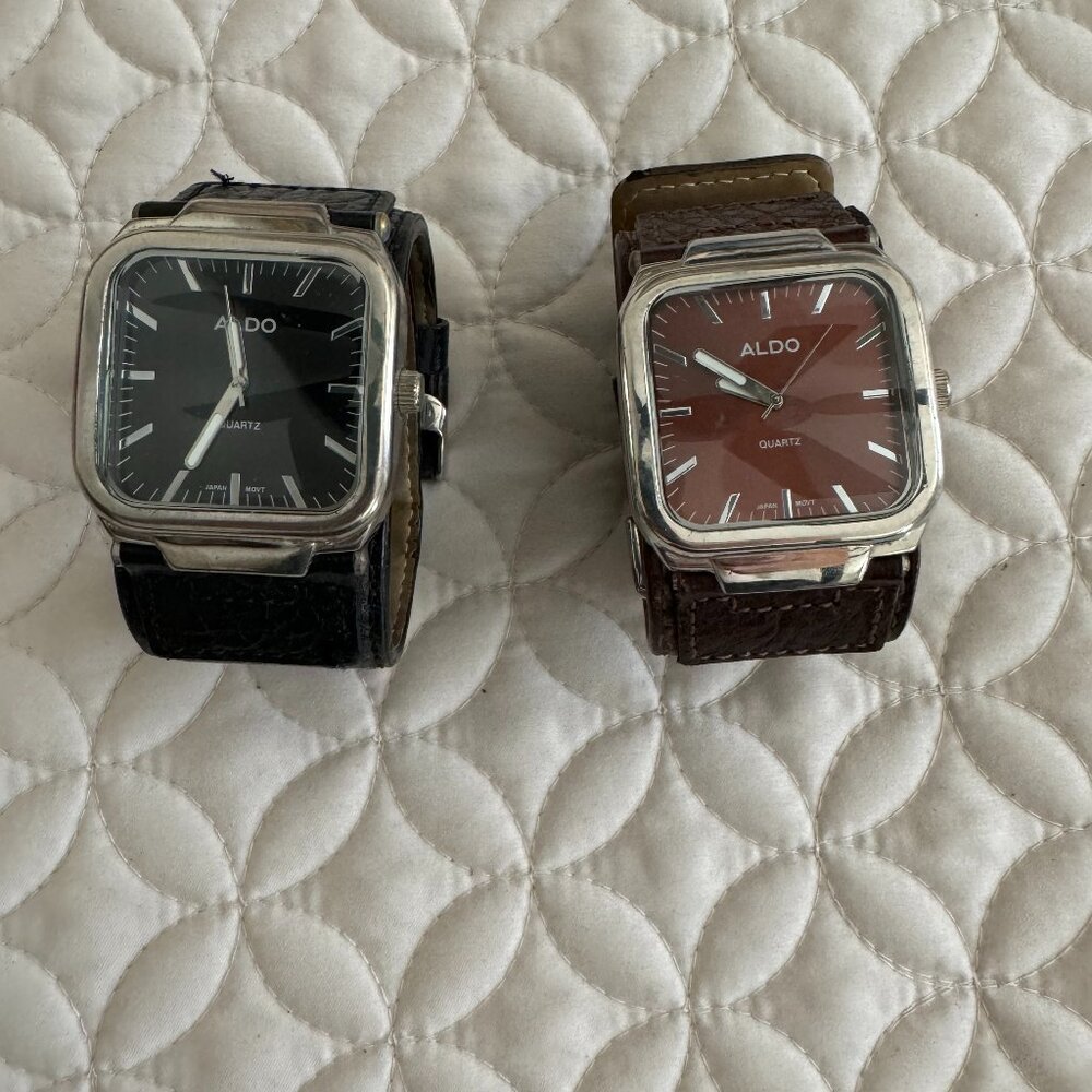 Aldo Oversized watches - brown and black